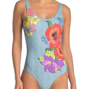 ONIA Kelly Floral Scoop Back One-Piece Swimsuit